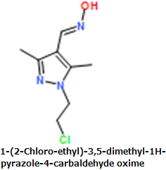 CAS#1-(2-Chloro-ethyl)-3,5-dimethyl-1H-pyrazole-4-carbaldehyde oxime